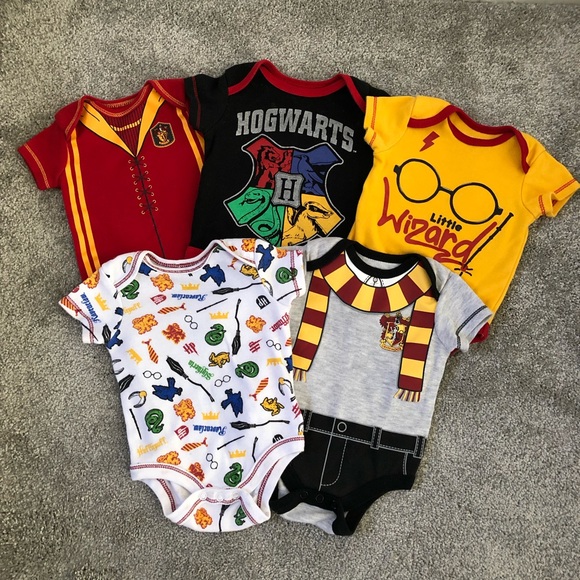 Wizarding World Harry Potter Onesie Set of Five for Newborn - Picture 1 of 2